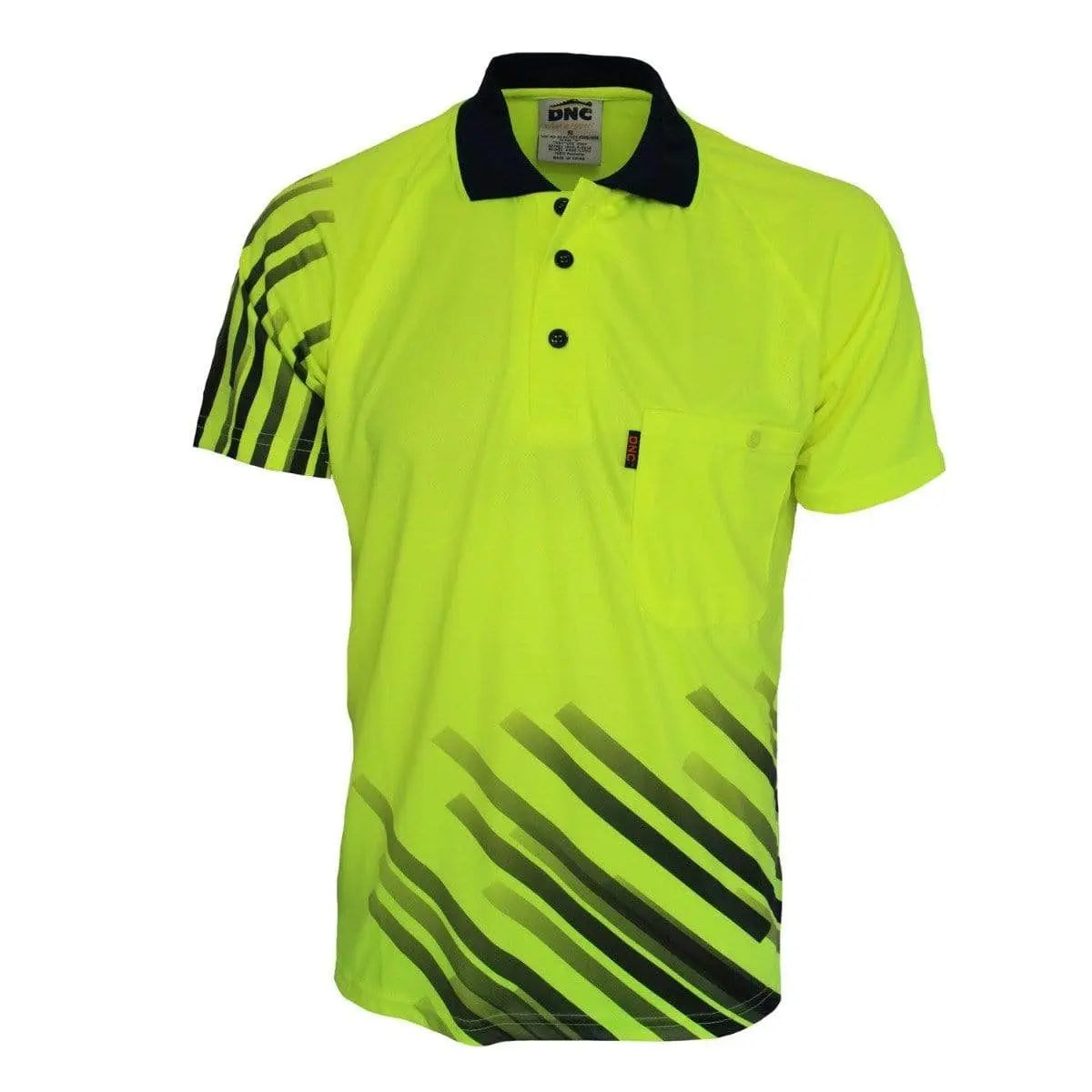 Dnc Workwear Hi-vis Sublimated Stripe Polo - 3565 Metro Workwear.